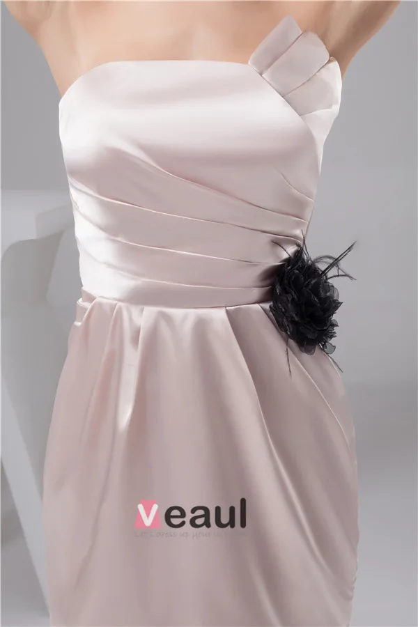 Charming Fit Strapless Ruffle Flower Short Party Dress