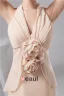 Charming Fit Halter V Neck Ruffle Handmade Flower Short Party Dress
