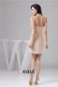 Charming Fit Halter V Neck Ruffle Handmade Flower Short Party Dress