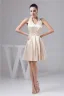 Charming Halter V Neck Crystal Sash Short Cocktail Dress Simple Party Dress