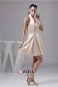 Charming Halter V Neck Crystal Sash Short Cocktail Dress Simple Party Dress