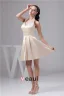 Charming Halter V Neck Crystal Sash Short Cocktail Dress Simple Party Dress