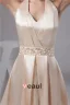 Charming Halter V Neck Crystal Sash Short Cocktail Dress Simple Party Dress