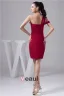 2015 Charming Red Cocktail Dress One Shoulder Sheath Party Dress