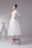 Charming Ball Gown Scoop Neck Lace Sleeves Tea Lenght Wedding Dress Short Bridal Gown