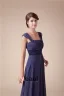 2015 Classic Empire Straps Pleated Beading Sash Long Evening Dresses