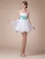Beautiful Strapless Zipper Beading Sash Ruffles Short Cocktail Dress Party Dress
