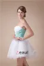 Beautiful Strapless Zipper Beading Sash Ruffles Short Cocktail Dress Party Dress