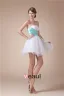Beautiful Strapless Zipper Beading Sash Ruffles Short Cocktail Dress Party Dress