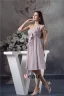 Volant D'empire Unique Une Épaule Robe Courte De Demoiselle D'honneur Plissée