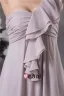 Volant D'empire Unique Une Épaule Robe Courte De Demoiselle D'honneur Plissée