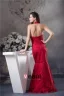 2015 Unique Mermaid Halter V-neck Appliques Prom Dress Red Evening Dress