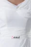 Épaules V-cou Uniques Ruffle Robe De Soirée Blanche