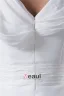 Épaules V-cou Uniques Ruffle Robe De Soirée Blanche