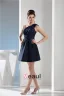 2015 Appealing One Shoulder With Bow Pleated Sash Short Bridesmaid Dresses