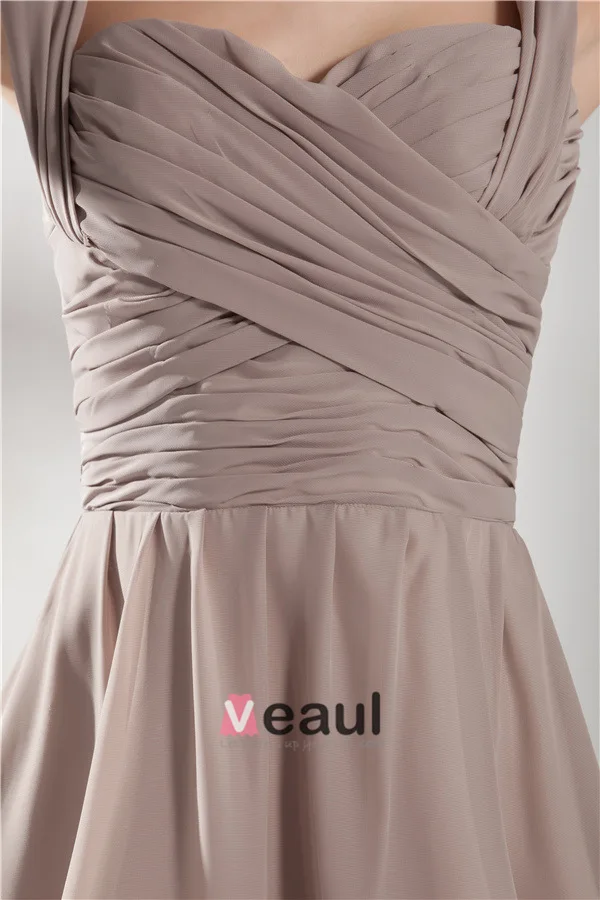2015 Cute Sweetheart Straps Pleated Short Party Dress