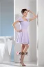 Robe De Cocktail Belle Épaules De Robes De Soirée À Volants Plissée Mauve