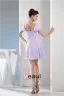 Robe De Cocktail Belle Épaules De Robes De Soirée À Volants Plissée Mauve