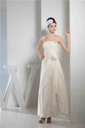 Charmante Bretelles Longueur Cheville Robe De Mariage De Robe De Soirée
