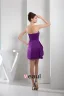 Chics Volants Sans Bretelles Sweetheart Courte Robe De Cocktail Violet
