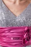 Glittrande Cocktailklänning Med Skärp Silver Paljett Kort Festklänning