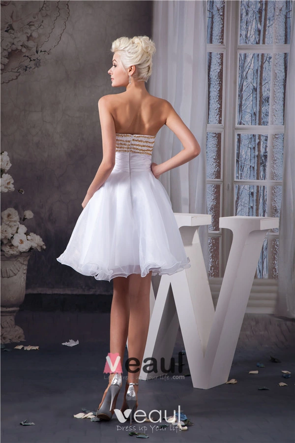 White cocktail dress for graduation on sale