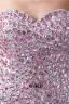 Sparkly Cocktailkjole Sølv Paljett Med Rosa Krystall Kort Festkjoler
