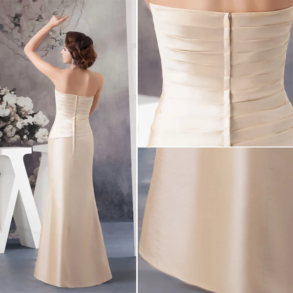 2015 Elegante Mermaid Trägerlosen Plissiert Handgefertigten Blumen Mutter Der Braut Kleider Mit Schal