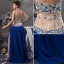 Sexy Bling Halter Crystal Tulle Split Front Prom Dress