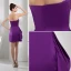 Chics Volants Sans Bretelles Sweetheart Courte Robe De Cocktail Violet