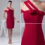 2015 Charming Red Cocktail Dress One Shoulder Sheath Party Dress