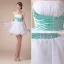 Beautiful Strapless Zipper Beading Sash Ruffles Short Cocktail Dress Party Dress