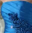 Fleur Fourreau Bustier Plissé Main Robe De Cocktail Bleu