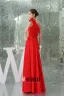 2015 Elegant Empire One Shoulder Long Evening Dress With Handmade Flower