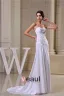 2015 Elegant A-line Sweetheart Appliques Ruffle Sweep Wedding Dresses Bridal Gown