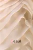 2015 Unique A-line One Shoulder Champagne Bridal Gown Cascading Ruffles Handmade Flower Wedding Dress