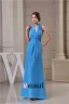 Simples Empire V-cou Licol Écharpe Longue Robe Demoiselle D'honneur Pour Mariage