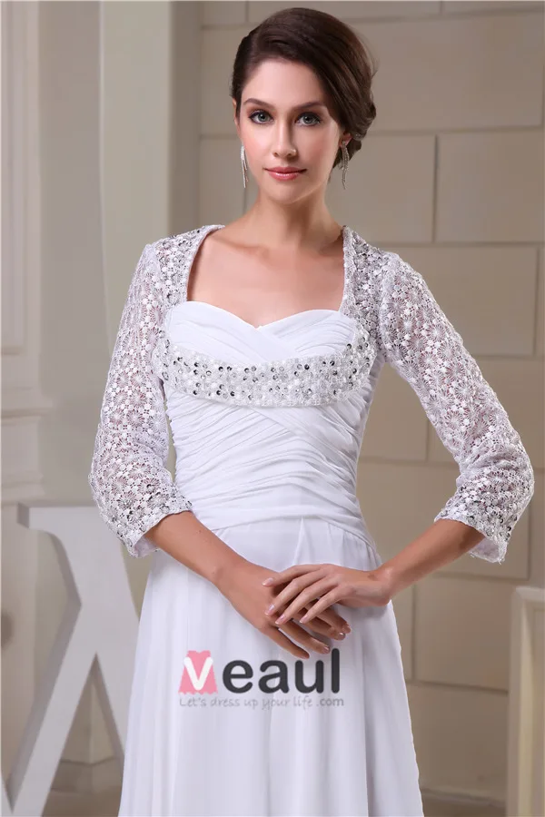 Charmante Place Manches En Dentelle Encolure Percé Backless Robe De Mariage De Robe De Mariée