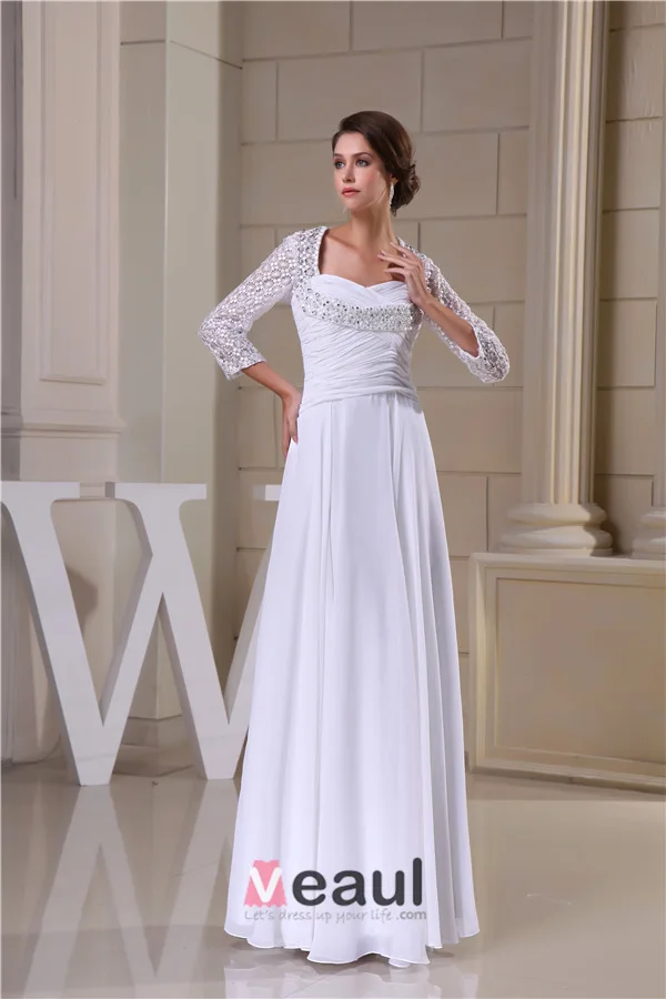 Charmante Place Manches En Dentelle Encolure Percé Backless Robe De Mariage De Robe De Mariée
