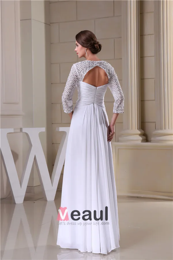 Charmante Place Manches En Dentelle Encolure Percé Backless Robe De Mariage De Robe De Mariée