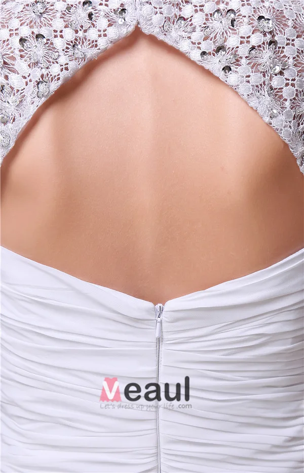 Charmante Place Manches En Dentelle Encolure Percé Backless Robe De Mariage De Robe De Mariée