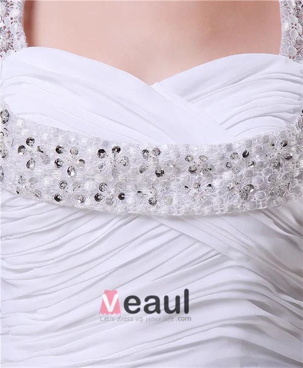 Charmante Place Manches En Dentelle Encolure Percé Backless Robe De Mariage De Robe De Mariée