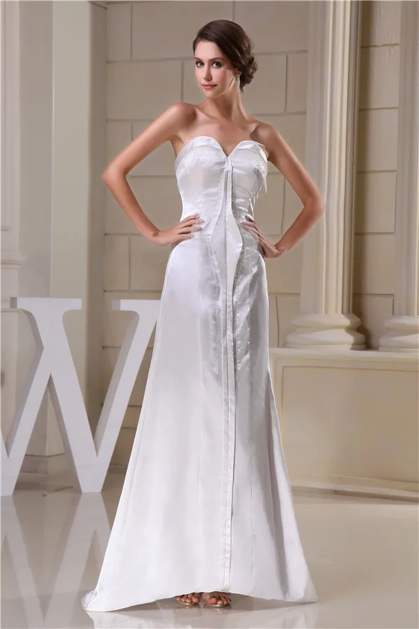 Unique De A-ligne De Robe De Mariage De Train Sweetheart Balayage Robe De Mariée Simple