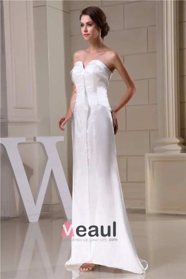 Unique De A-ligne De Robe De Mariage De Train Sweetheart Balayage Robe De Mariée Simple