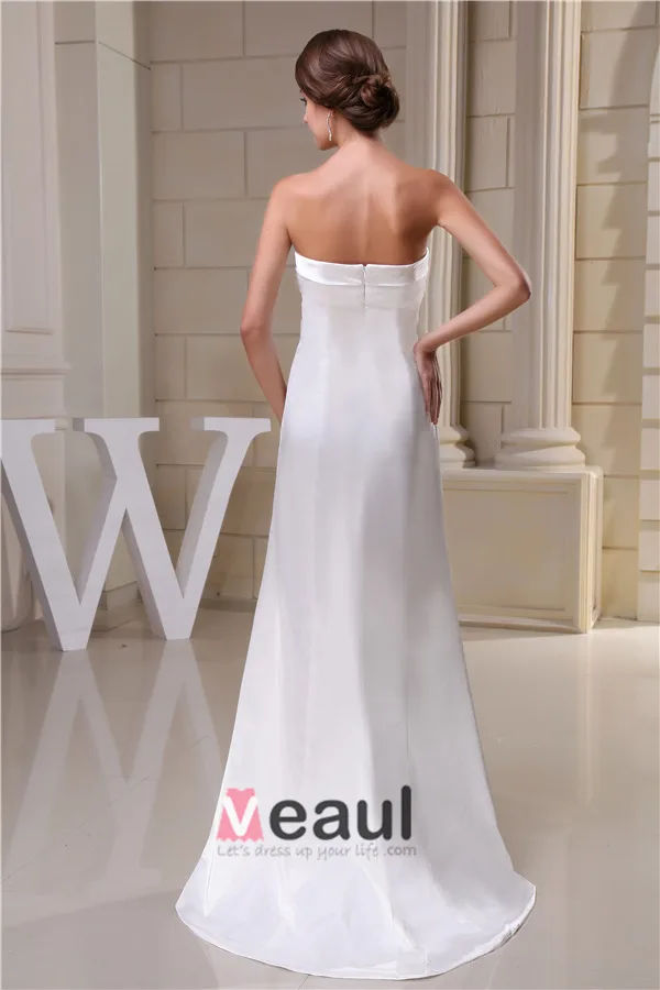 Unique De A-ligne De Robe De Mariage De Train Sweetheart Balayage Robe De Mariée Simple