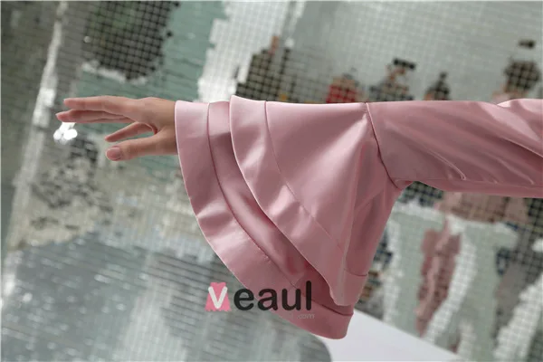 Elegant Empire Strapless Beading Satin Long Mother Of The Bride Dresses With Shawl