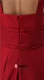 Bretelles Spaghetti Empire Licol Simples Robe De Demoiselles D'honneur Rouge