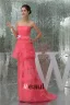 2015 Charming Empire Strapless Bow Sash Cascading Ruffles Prom Dress