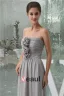 2015 Elegant Empire Strapless Pleated Handmade Flower Long Bridesmaids Dresses
