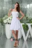 2015 Charming A-line Sweetheart Pleated Handmade Flowers Short Bridal Gown Simple Wedding Dress